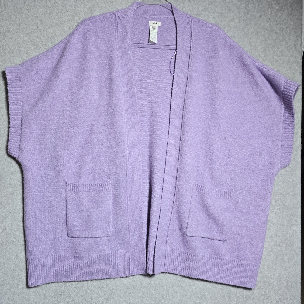 Aerie Size XS Oversized Sweater Poncho Cardigan Lavender Cape Soft Knit Pockets
